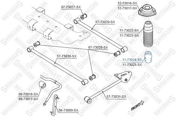 TAMPON CAUCIUC SUSPENSIE STELLOX 11-73024-SX - Compatibil cu CHEVROLET