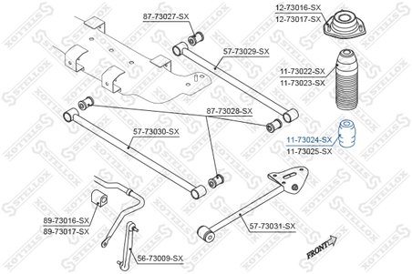 TAMPON CAUCIUC SUSPENSIE STELLOX 11-73024-SX - Compatibil cu CHEVROLET