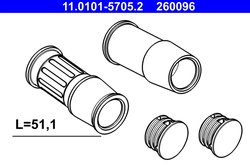 SET BUCSE GHIDAJ ETRIER FRANA ATE 11.0101-5705.2 - Compatibil cu SEAT, VW