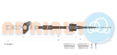CABLU AMBREIAJ ADRIAUTO 11.0135.1 - Compatibil cu FIAT, FORD