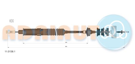CABLU AMBREIAJ ADRIAUTO 11.0138.1 - Compatibil cu CITROEN, FIAT, LANCIA, PEUGEOT