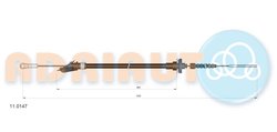 CABLU AMBREIAJ ADRIAUTO 11.0147 - Compatibil cu CITROEN, FIAT, PEUGEOT