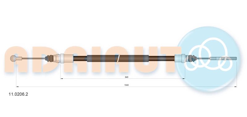 Cablu frana de mana Adriauto 11.0206.2