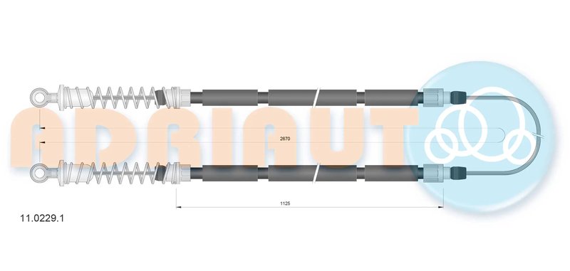 CABLU FRANA DE MANA ADRIAUTO 11.0229.1 - Compatibil cu FIAT