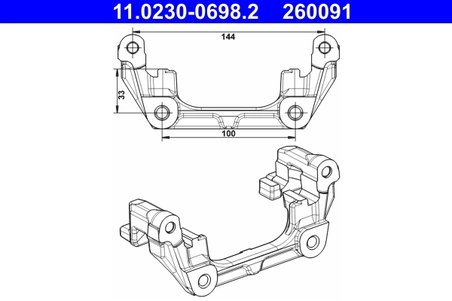 Suport etrier ATE 11.0230-0698.2