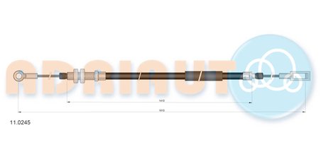 CABLU FRANA DE MANA ADRIAUTO 11.0245 - Compatibil cu CITROEN, FIAT, PEUGEOT