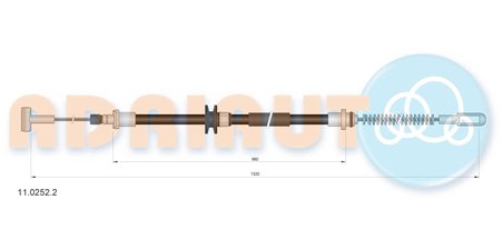 CABLU FRANA DE MANA ADRIAUTO 11.0252.2 - Compatibil cu IVECO