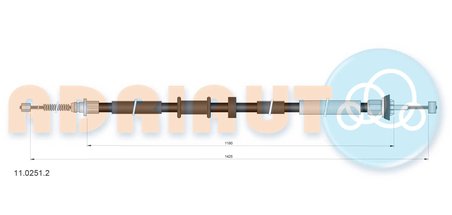 CABLU FRANA DE MANA ADRIAUTO 11.0251.2 - Compatibil cu FIAT