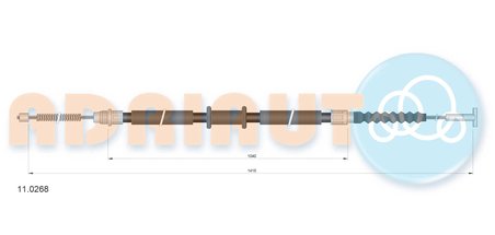 CABLU FRANA DE MANA ADRIAUTO 11.0268 - Compatibil cu FIAT, LANCIA