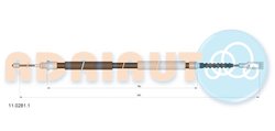 CABLU FRANA DE MANA ADRIAUTO 11.0281.1 - Compatibil cu CITROEN, FIAT, PEUGEOT