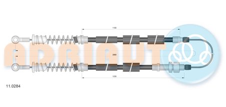 CABLU FRANA DE MANA ADRIAUTO 11.0284 - Compatibil cu FIAT