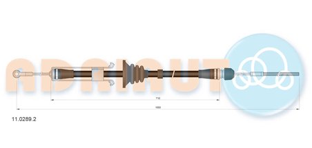 CABLU FRANA DE MANA ADRIAUTO 11.0289.2 - Compatibil cu IVECO