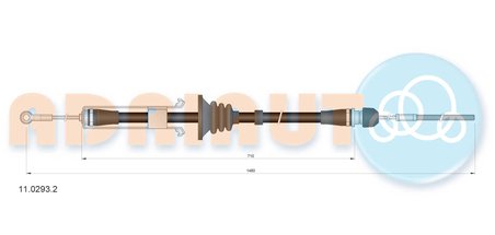 CABLU FRANA DE MANA ADRIAUTO 11.0293.2 - Compatibil cu IVECO