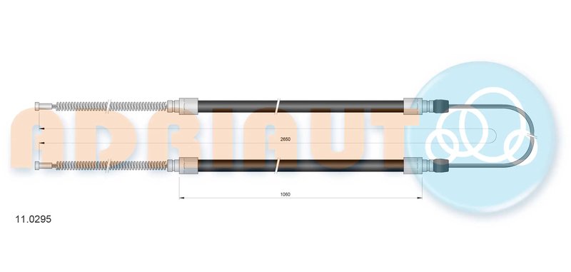CABLU FRANA DE MANA ADRIAUTO 11.0295 - Compatibil cu IVECO
