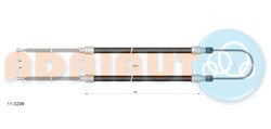 CABLU FRANA DE MANA ADRIAUTO 11.0296 - Compatibil cu IVECO