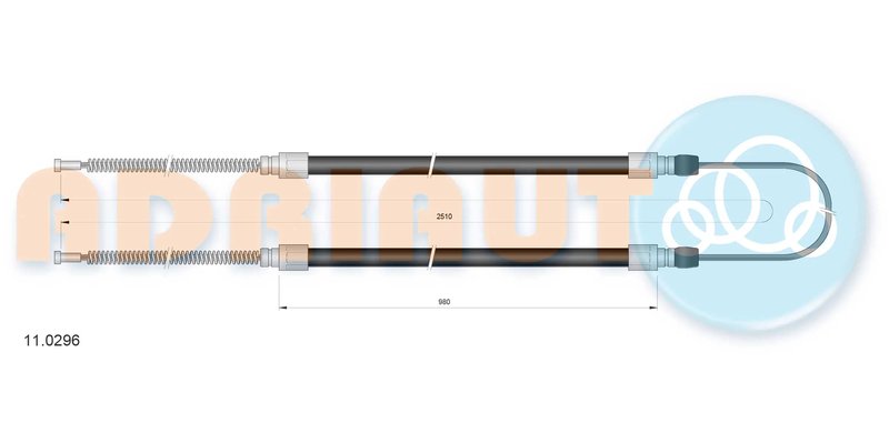 CABLU FRANA DE MANA ADRIAUTO 11.0296 - Compatibil cu IVECO