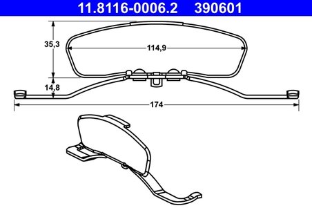 ARC, ETRIER FRANA ATE 11.8116-0006.2 - Compatibil cu AUDI, SEAT