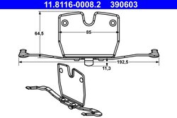 ARC, ETRIER FRANA ATE 11.8116-0008.2 - Compatibil cu BMW