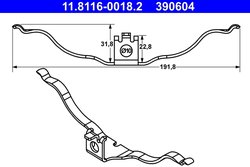 ARC, ETRIER FRANA ATE 11.8116-0018.2 - Compatibil cu AUDI
