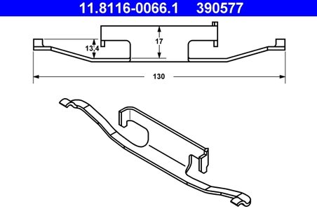 ARC, ETRIER FRANA ATE 11.8116-0066.1 - Compatibil cu BMW, MG
