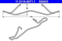 Arc, etrier frana ATE 11.8116-0071.1