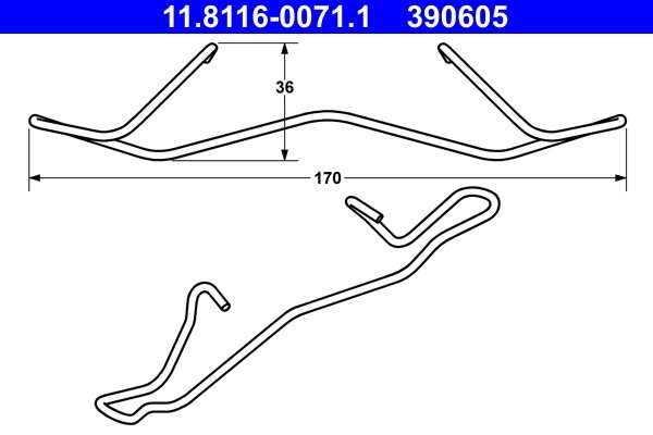 ARC, ETRIER FRANA ATE 11.8116-0071.1 - Compatibil cu AUDI, SEAT, VW