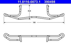 ARC, ETRIER FRANA ATE 11.8116-0073.1 - Compatibil cu CITROEN, FIAT, FORD, JAGUAR, LANCIA, PEUGEOT, SAAB, VOLVO