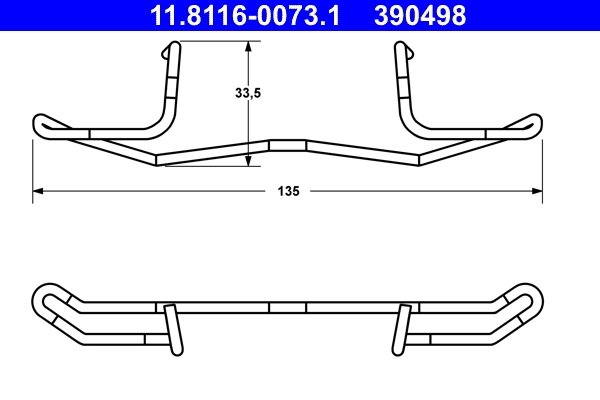 Arc, etrier frana ATE 11.8116-0073.1