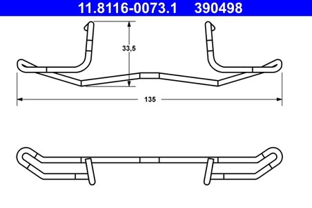 Arc, etrier frana ATE 11.8116-0073.1