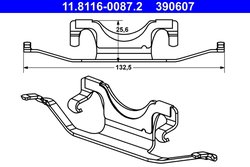 ARC, ETRIER FRANA ATE 11.8116-0087.2 - Compatibil cu MERCEDES-BENZ