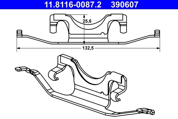 ARC, ETRIER FRANA ATE 11.8116-0087.2 - Compatibil cu MERCEDES-BENZ