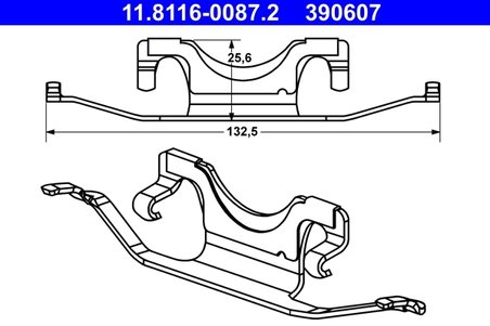 ARC, ETRIER FRANA ATE 11.8116-0087.2 - Compatibil cu MERCEDES-BENZ