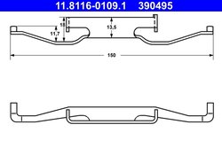 Arc, etrier frana ATE 11.8116-0109.1