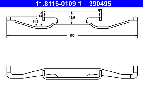 Arc, etrier frana ATE 11.8116-0109.1