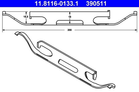 ARC, ETRIER FRANA ATE 11.8116-0133.1 - Compatibil cu BMW, MERCEDES-BENZ, VOLVO