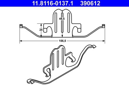 ARC, ETRIER FRANA ATE 11.8116-0137.1 - Compatibil cu BMW