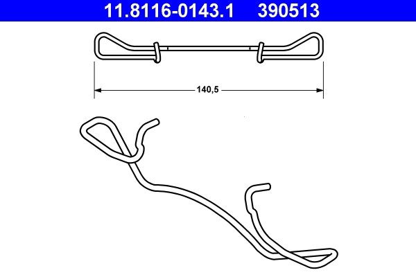 ARC, ETRIER FRANA ATE 11.8116-0143.1 - Compatibil cu AUDI, FORD, JAGUAR, PEUGEOT, SAAB, SEAT, SKODA, VW