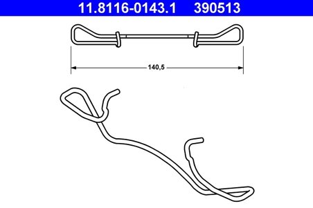 ARC, ETRIER FRANA ATE 11.8116-0143.1 - Compatibil cu AUDI, FORD, JAGUAR, PEUGEOT, SAAB, SEAT, SKODA, VW
