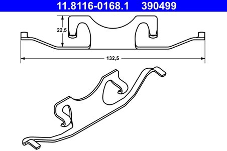 Arc, etrier frana ATE 11.8116-0168.1