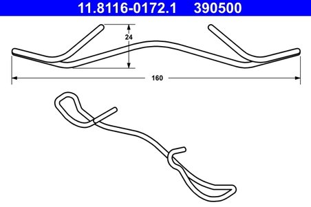 ARC, ETRIER FRANA ATE 11.8116-0172.1 - Compatibil cu MERCEDES-BENZ, VW