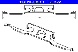 ARC, ETRIER FRANA ATE 11.8116-0191.1 - Compatibil cu MERCEDES-BENZ, VW