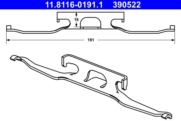ARC, ETRIER FRANA ATE 11.8116-0191.1 - Compatibil cu MERCEDES-BENZ, VW
