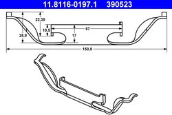 ARC, ETRIER FRANA ATE 11.8116-0197.1 - Compatibil cu BMW