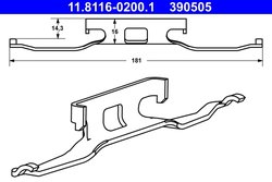 ARC, ETRIER FRANA ATE 11.8116-0200.1 - Compatibil cu MERCEDES-BENZ, VW