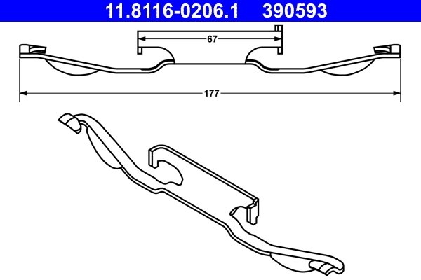 ARC, ETRIER FRANA ATE 11.8116-0206.1 - Compatibil cu BMW, FORD, JAGUAR, LAND ROVER, VOLVO