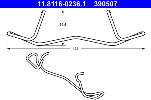 Arc, etrier frana ATE 11.8116-0236.1