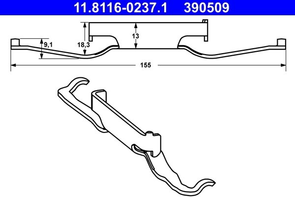 ARC, ETRIER FRANA ATE 11.8116-0237.1 - Compatibil cu ALFA ROMEO, CITROEN, FIAT, OPEL, PEUGEOT, VAUXHALL, VW