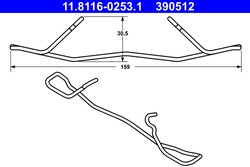 Arc, etrier frana ATE 11.8116-0253.1