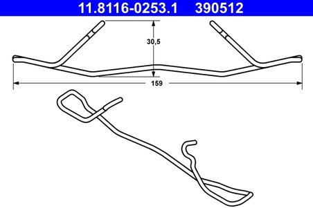 ARC, ETRIER FRANA ATE 11.8116-0253.1 - Compatibil cu MERCEDES-BENZ