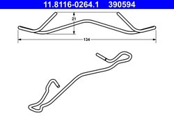 Arc, etrier frana ATE 11.8116-0264.1